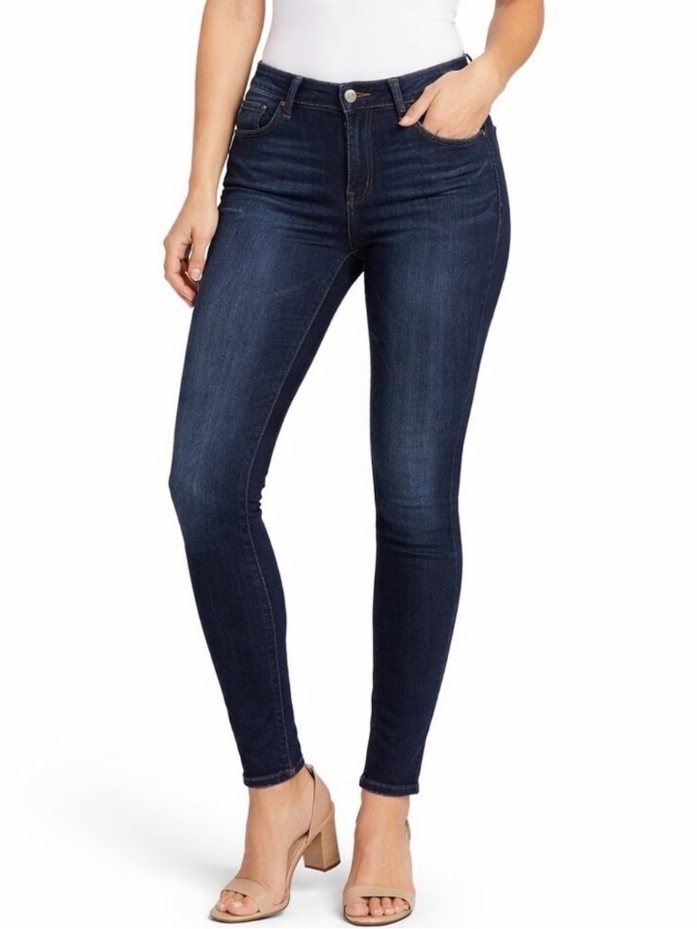 Old Navy Dark Wash Mid Rise Rockstar Skinny Jeans 6